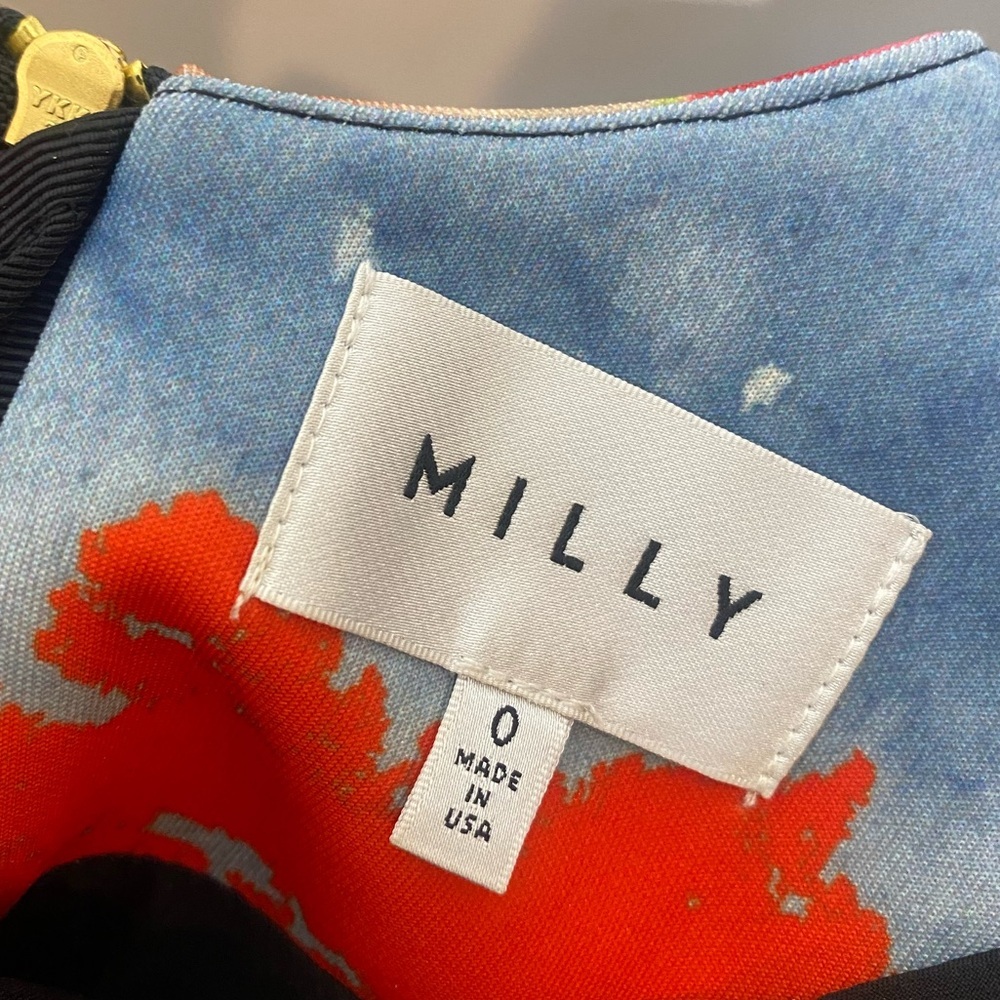 Milly Multicolor Neoprene Dress Excellent Condition Size 0 - Picture 4 of 4